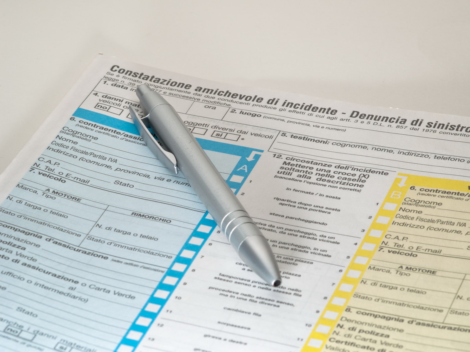 La constatazione amichevole: la chiave per una rapida risoluzione